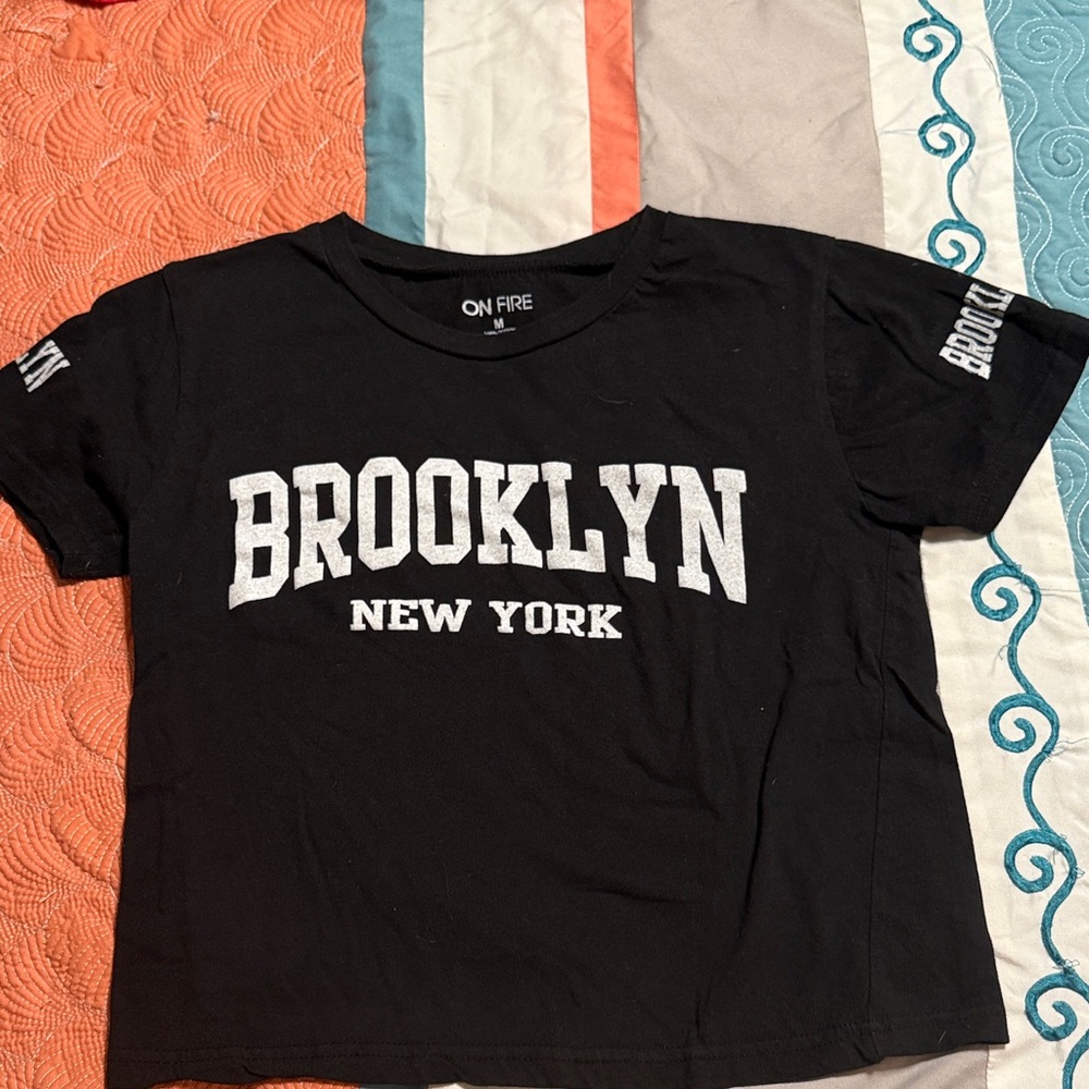 On Fire Black Brooklyn Crop Top